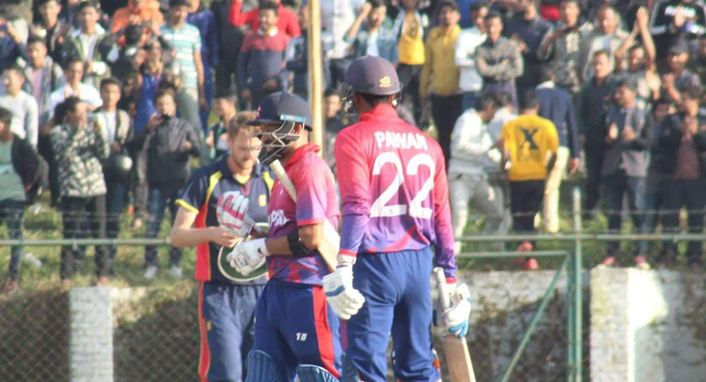 विनोदको अर्धशतकमा नेपालको जित