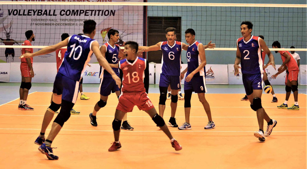 पुरुष भलिबलमा स्वर्ण जित्ने नेपालको सपना अधुरै