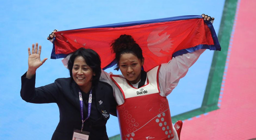 संगीता बस्यालले तेक्वान्दोमा दिलाइन् स्वर्ण