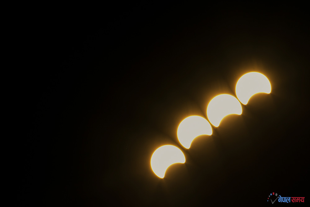 यस्तो देखियो सूर्य ग्रहण (फोटो फिचर)