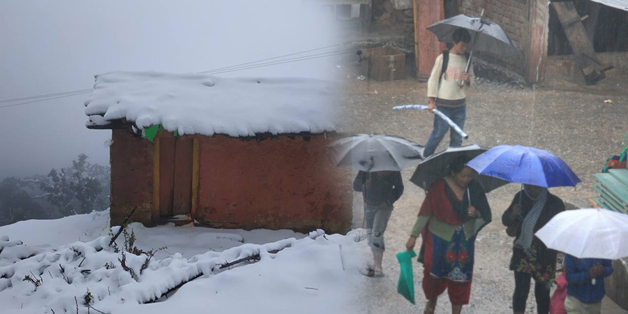 आजबाट फेरि वर्षा र हिमपात हुने, कहिले खुल्छ मौसम ?