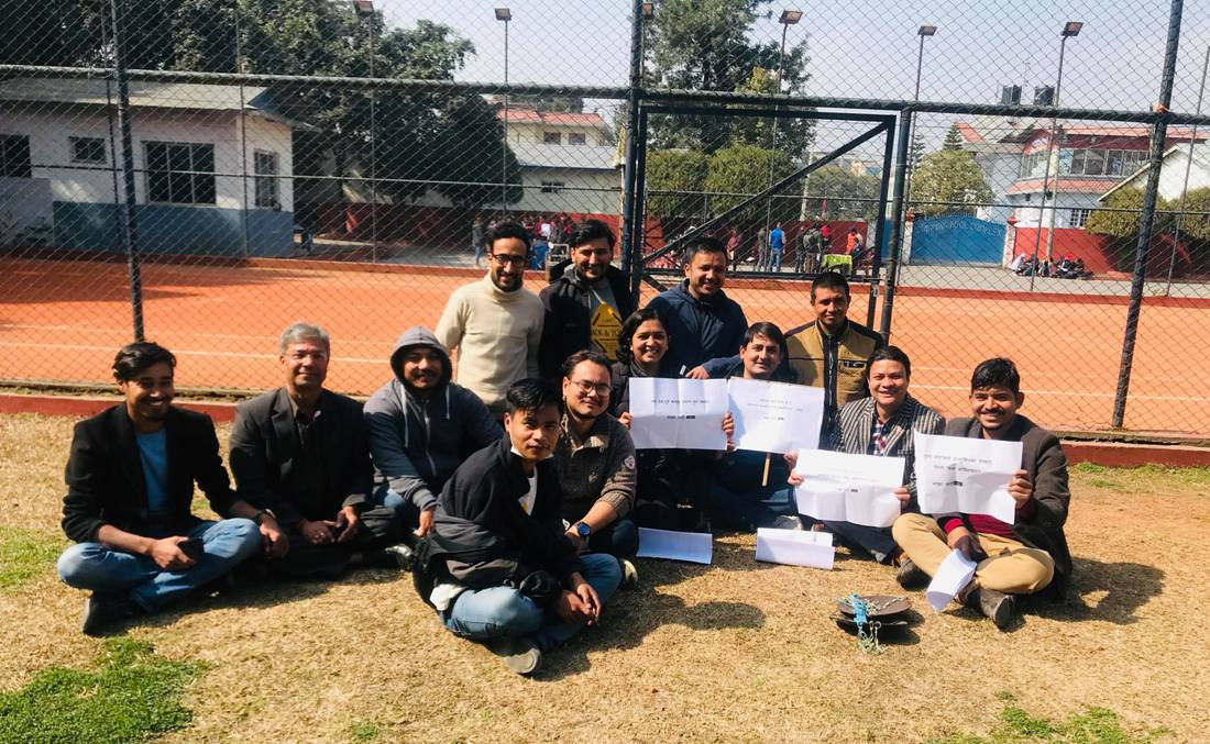 अख्तियारअगाडि प्रदर्शन गर्ने साझा पार्टीका नेता-कार्यकर्ता पक्राउ