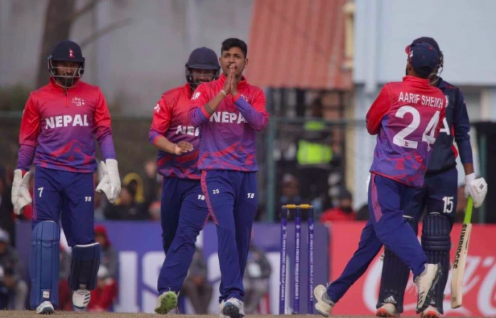 सन्दीप र सुशान चम्किँदा अमेरिका ३५ रनमा समेटियो