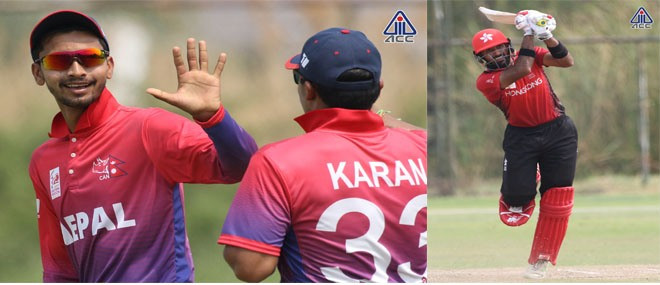 हङकङद्वारा नेपालसामु १५५ रनको लक्ष्य प्रस्तुत