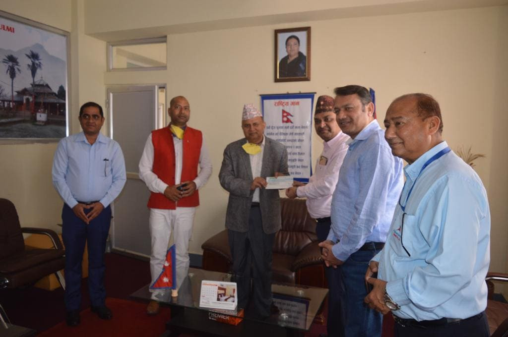 प्रदेश ५ को कोरोना रोकथाम कोषमा अर्घाखॉची सिमेन्टको ५१ लाख सहयोग
