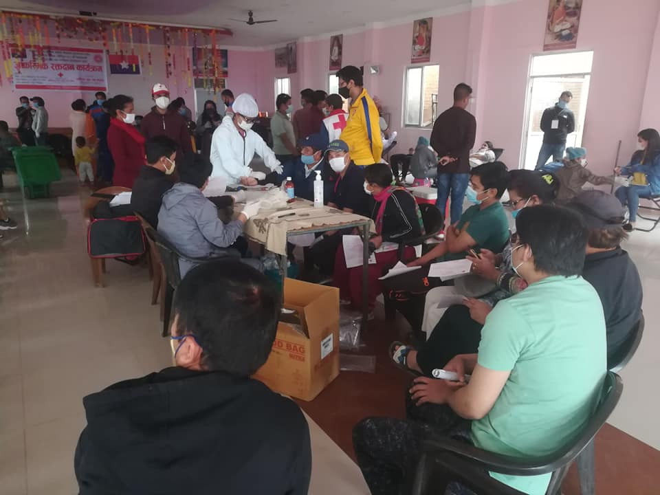 युवा संघ नेपाल महालक्ष्मी नगर कमिटीको आकस्मिक रक्तदान कार्यक्रम