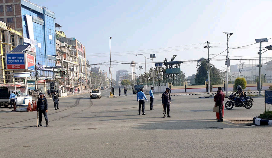 प्रहरीलाई संक्रमण देखिएपछि नयाँ बानेश्वरका तीन घर सिल