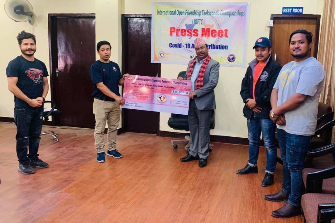 तेक्वान्दो खेलाडीलाई आठ लाख सहयोग