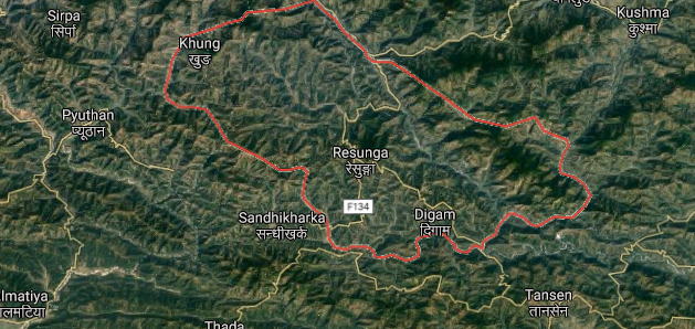 पहिराेले गुल्मीमा ४२ घरपरिवार विस्थापित