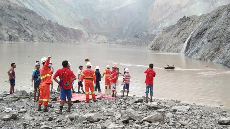 म्यानमारको खानीमा पहिरो, १६२ जनाको मृत्यु