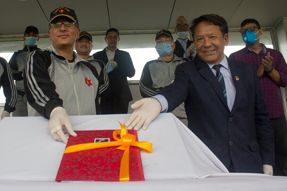 भद्रकालीस्थित फुटबल मैदानको पूर्वाधार आर्मीलाई हस्तान्तरण