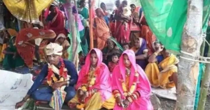 एउटै मण्डपमा दुइटी बेहुलीसँग बिहे