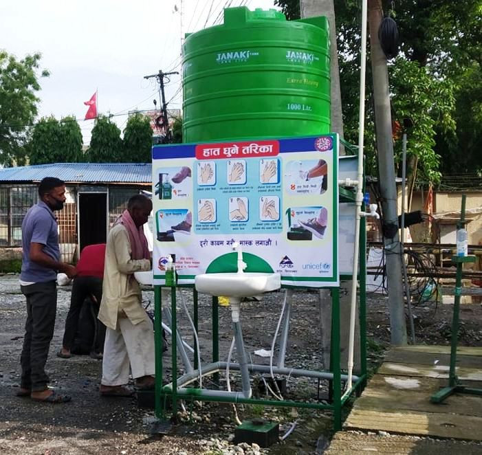 प्रदेश १ का २१ स्थानमा हात धुने ठाउँ राखिने