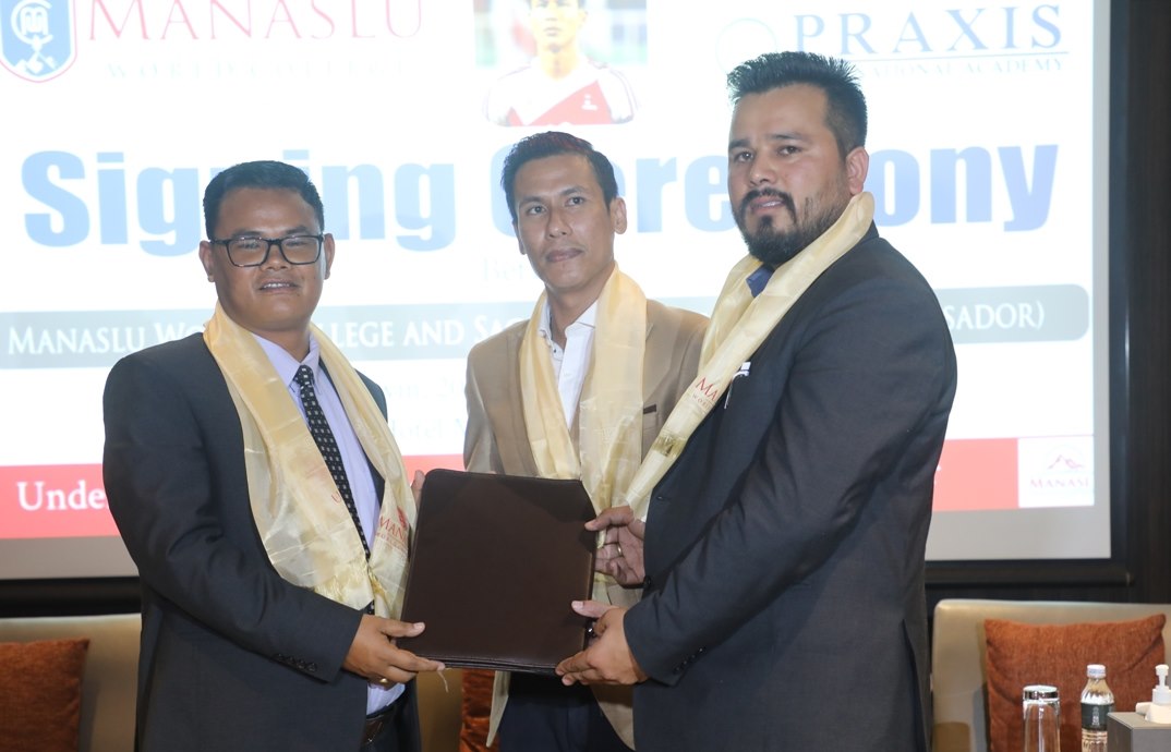 पूर्वकप्तान थापा मनास्लु कलेजको ब्रान्ड एम्बासडरमा नियुक्त