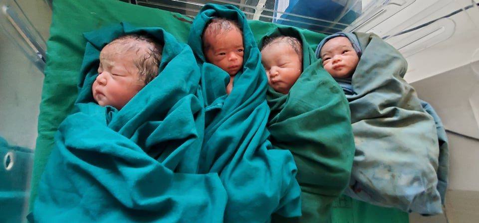 २८ वर्षीया महिलाले जन्माइन् पाँच शिशु, चारको अवस्था सामान्य 