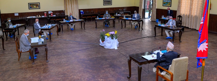 बालुवाटारमा राष्ट्रिय सुरक्षा परिषद्को बैठक 