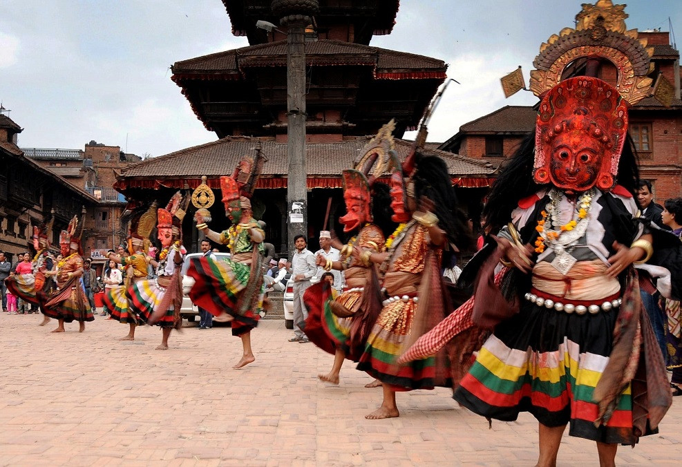 भक्तपुरमा नवदुर्गाको तान्त्रिक नृत्य सुरु