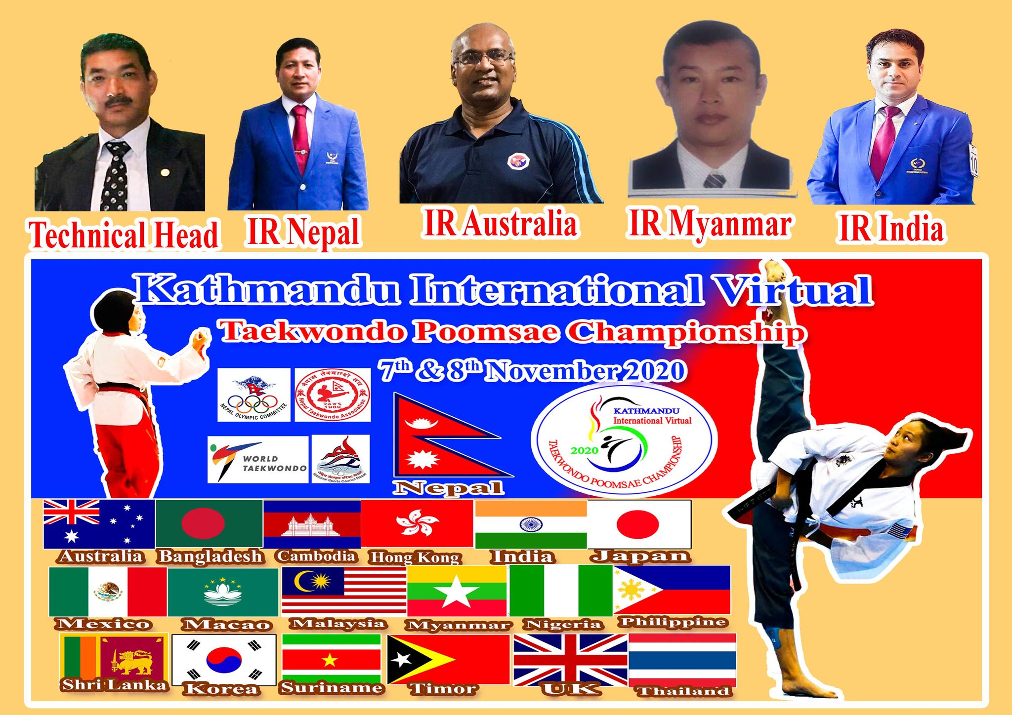 भर्चुअल तेक्वान्दोको तयारी पूरा, विदेशी निर्णायक रहने