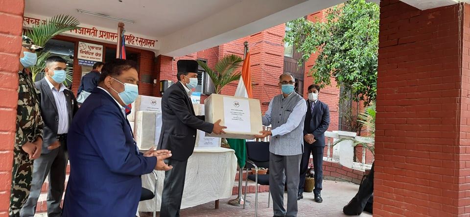 भारतद्वारा २८ वटा भेन्टिलेटर हस्तान्तरण 