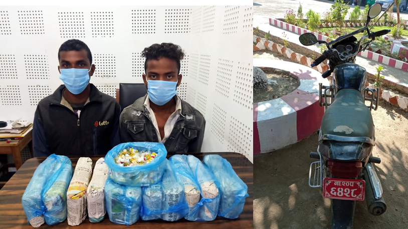 पर्सामा लागु औषधसहित दुईजना पक्राउ 