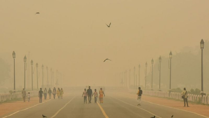 दिल्लीमा वायु प्रदूषण उच्च स्तरमा, मानिसको फोक्सोमा गम्भीर समस्या निम्त्याउन सक्ने