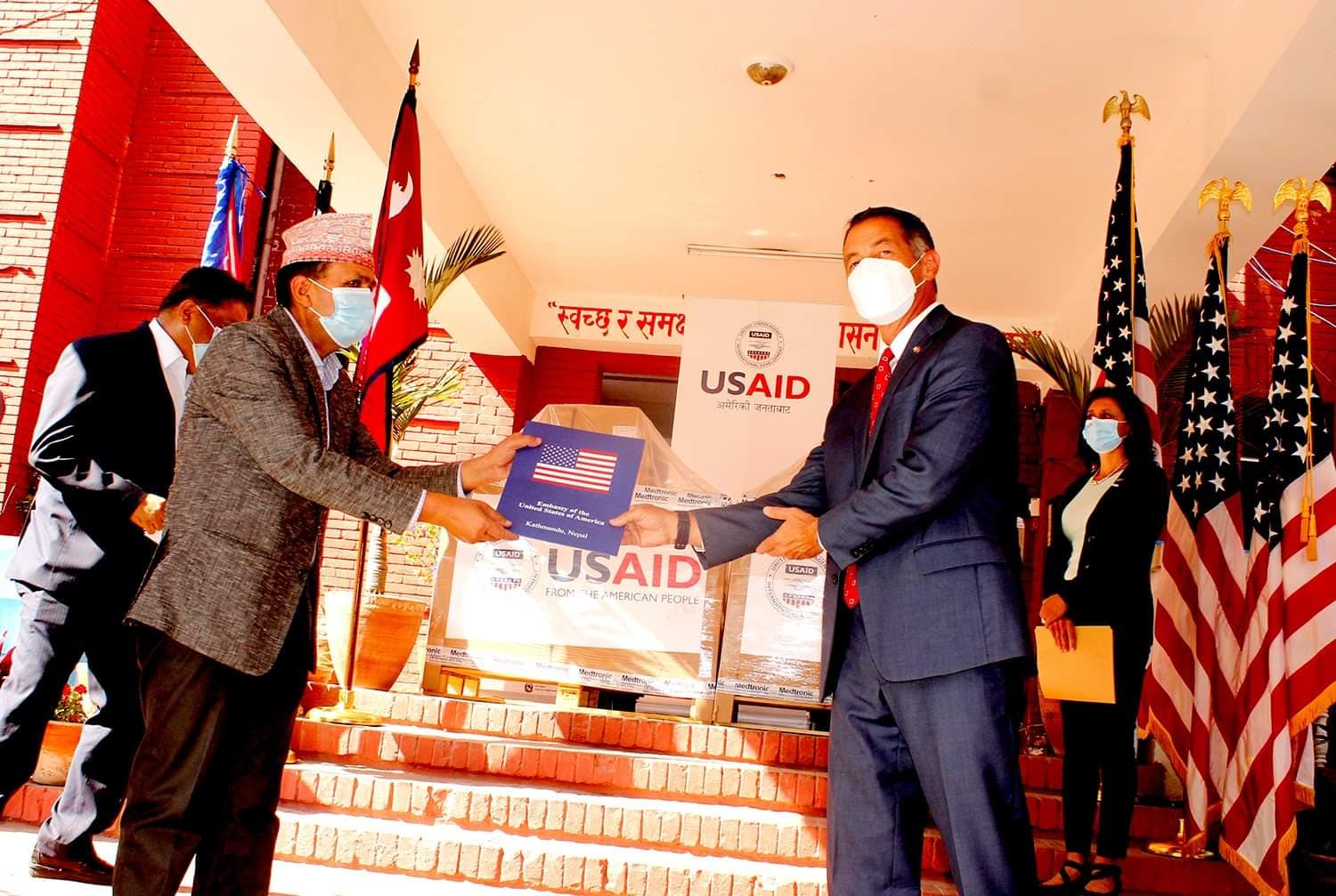 नेपाल सरकारलाई अमेरिकाले दियो सय थान भेन्टिलेटर 