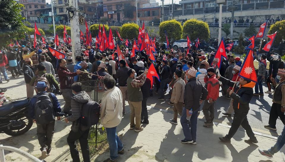 काठमाडौंमा राजतन्त्र र हिन्दू राष्ट्रको पक्षमा प्रदर्शन
