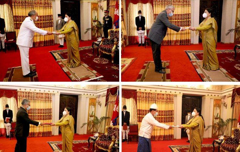 चार देशका राजदूतले बुझाए ओहदाको प्रमाणपत्र