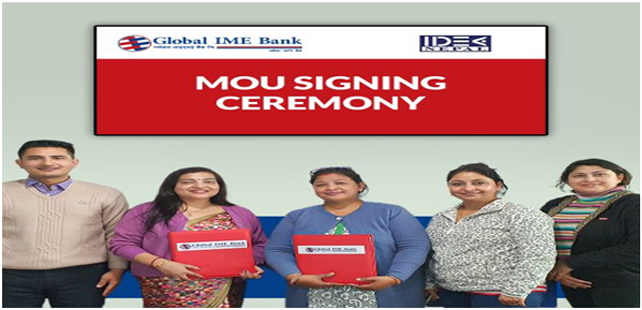 ग्लोबल आइएमई बैंक र आइडिया नेपालबीच सम्झौता 