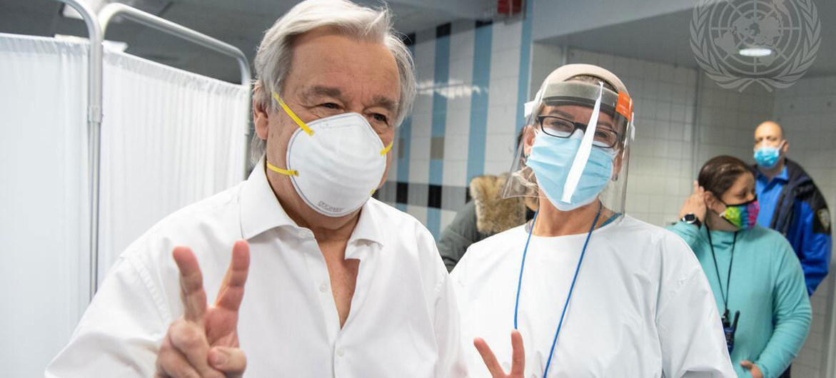 संंयुक्त राष्ट्रसंघका महासचिवले लगाए कोरोनाको खोप