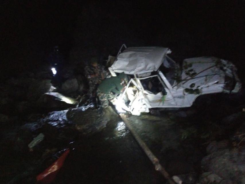 दोर्दीमा जीप दुर्घटना हुँदा तीनजनाको मृत्यु, तीन घाइते