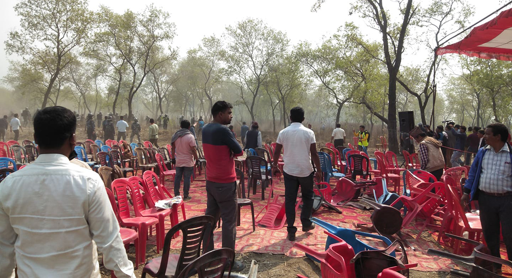 अर्थमन्त्री बोल्दाबोल्दै मञ्चमा आक्रमण, बीचमै छाेडेर हिँडे