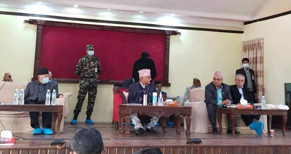 एमाले केन्द्रीय कमिटी बैठक : महाधिवेशन, कार्यविभाजन लगायतमा छलफल जारी 