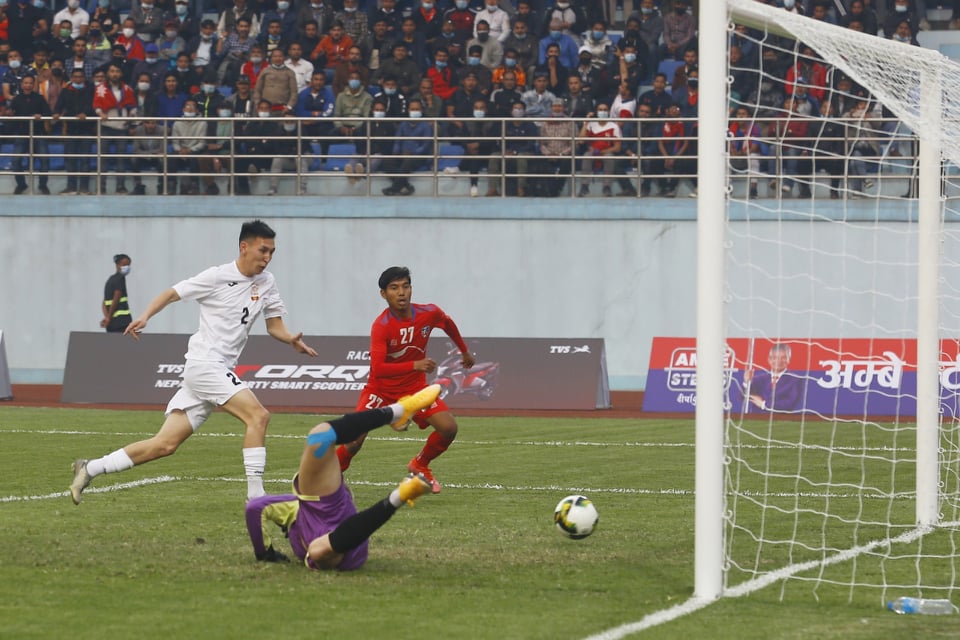 नेपाल भर्सेस कीर्गिस्थान : गोलरहित बराबरीमा सकियाे पहिलो हाफ