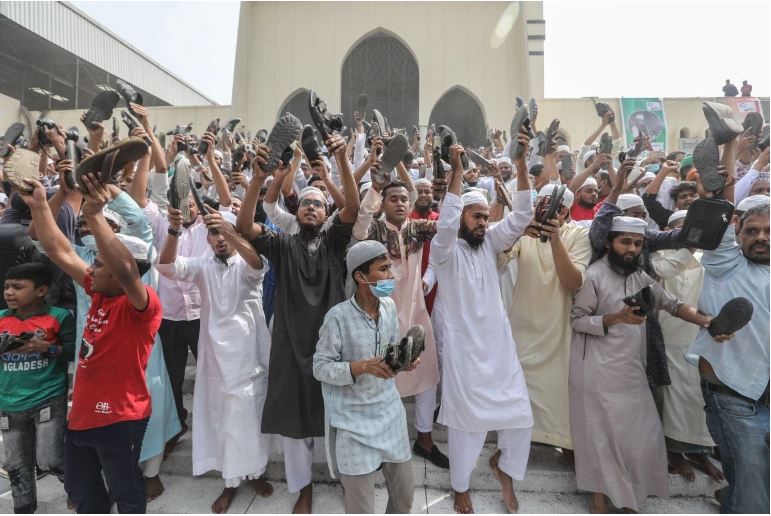 बंगलादेशमा मोदीविरुद्ध प्रदर्शन चर्कियो