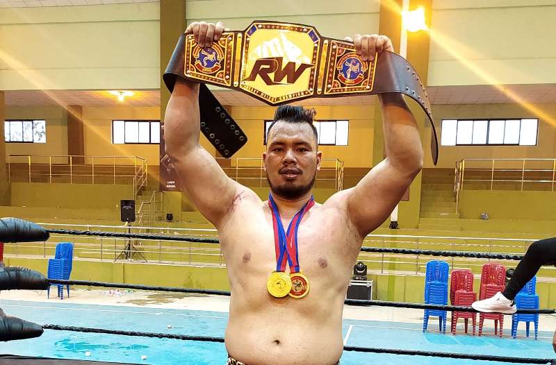 नुवाकोटे टाइगरलाई राष्ट्रिय रिङ रेस्लिङको उपाधि 