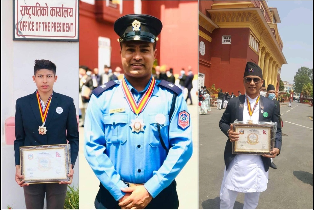 मण्डेकाजी, भण्डारी र खड्का विभूषित