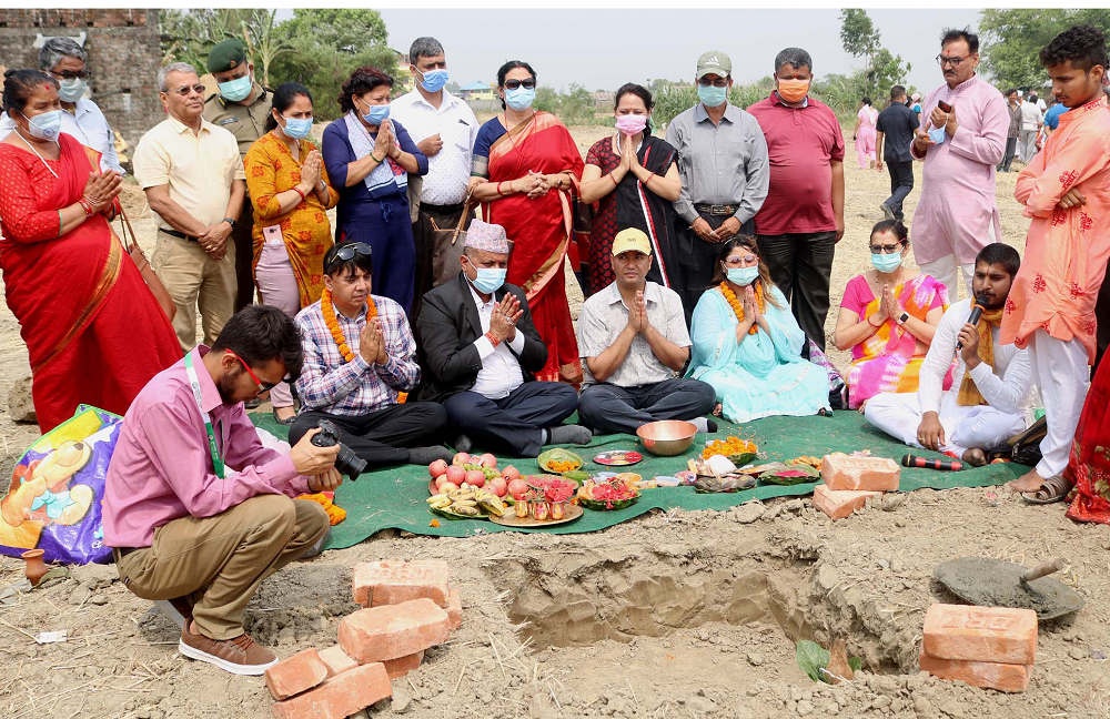 विराटनगरमा तीन भवन निर्माण गर्दै मानव सेवा आश्रम