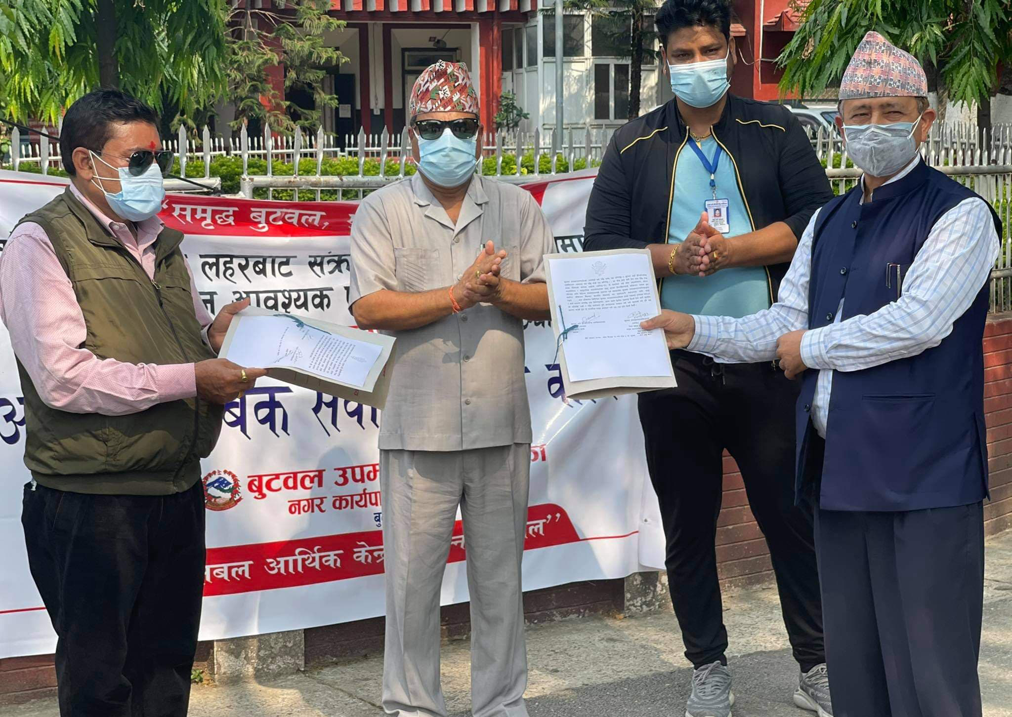 बुटवल अक्सिजन बैंकमा अटो एसोसिएसनको सहकार्य 