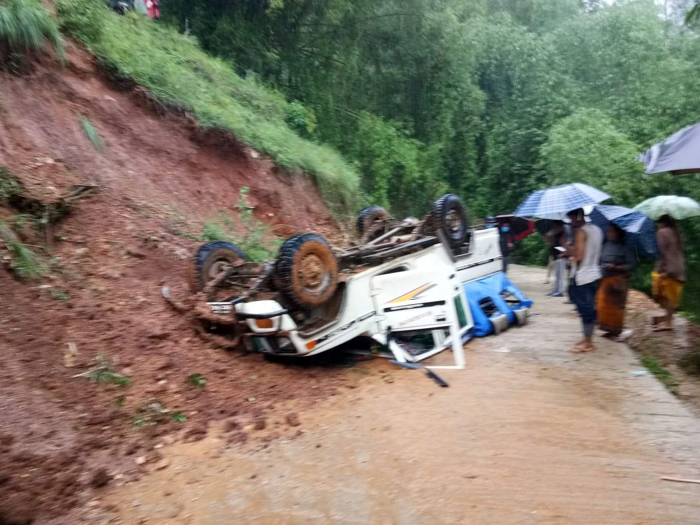 स्याङ्जामा जिप दुर्घटना हुँदा एक जनाको मृत्यु, ६ घाइते
