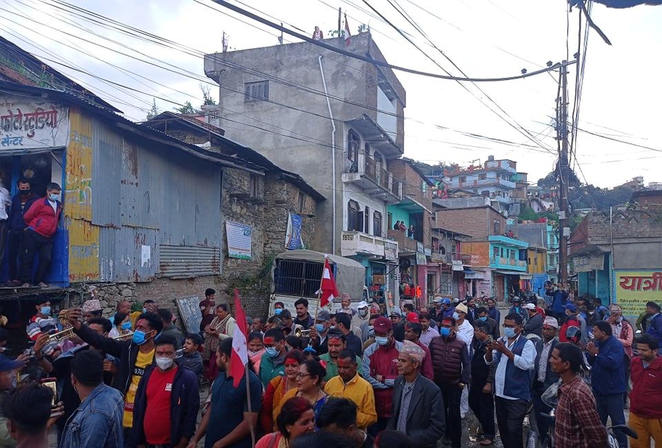 देउवाको जन्मथलोमा विजय जुलुस