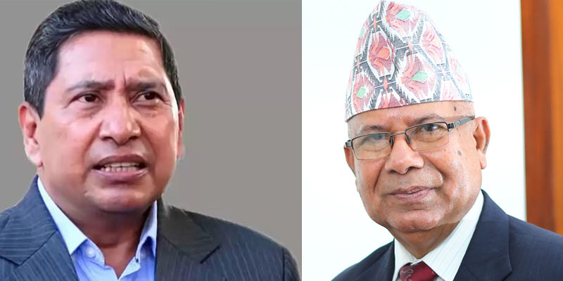 एमाले नेता नेपालसँग माओवादी केन्द्रका प्रवक्ता श्रेष्ठको भेटवार्ता