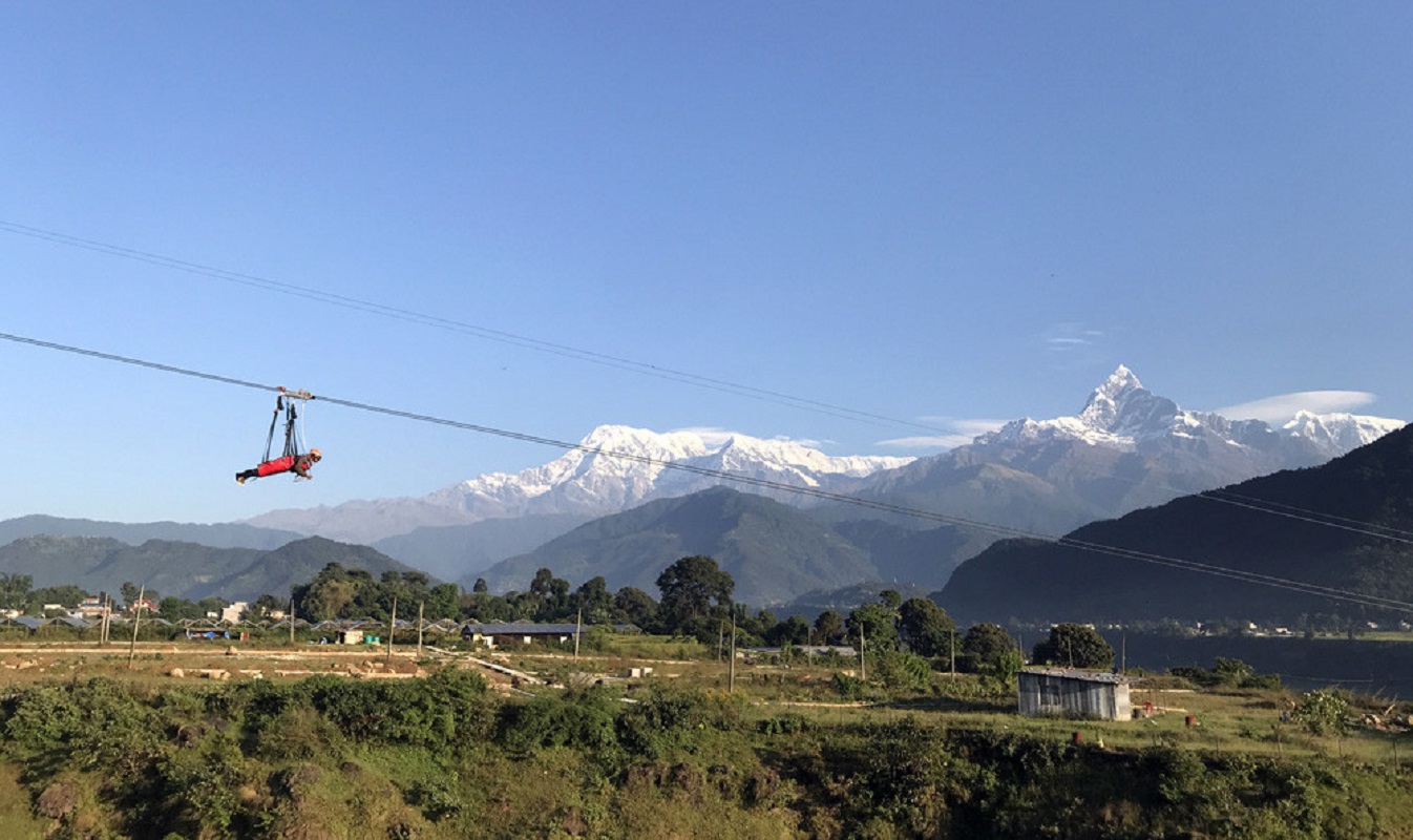 तनहुँमा जिपलाइन र स्काइ रोप साइक्लिङ
