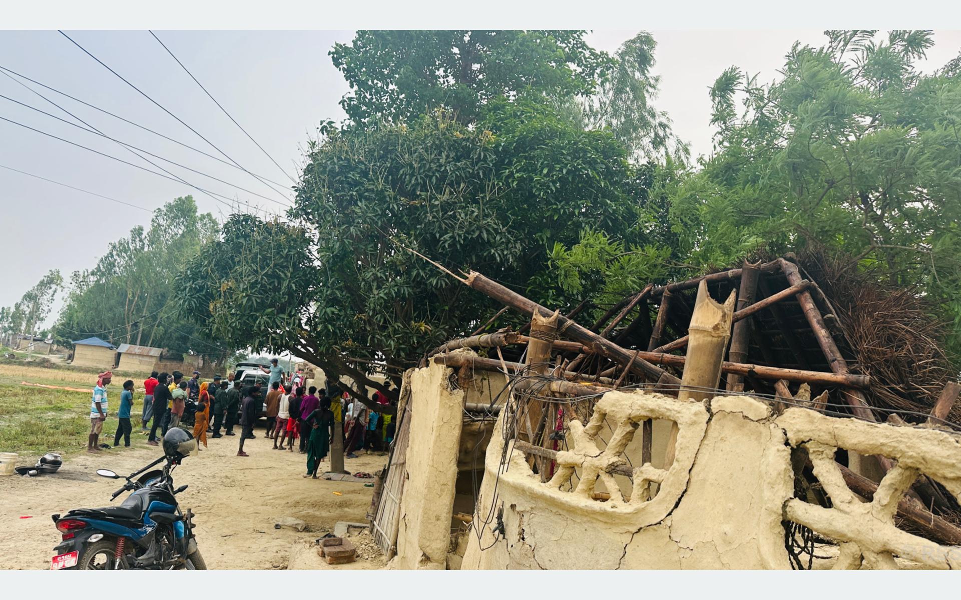 हावाहुरी पीडित मुसहरलाई लहान नगरपालिकाको सहयोग