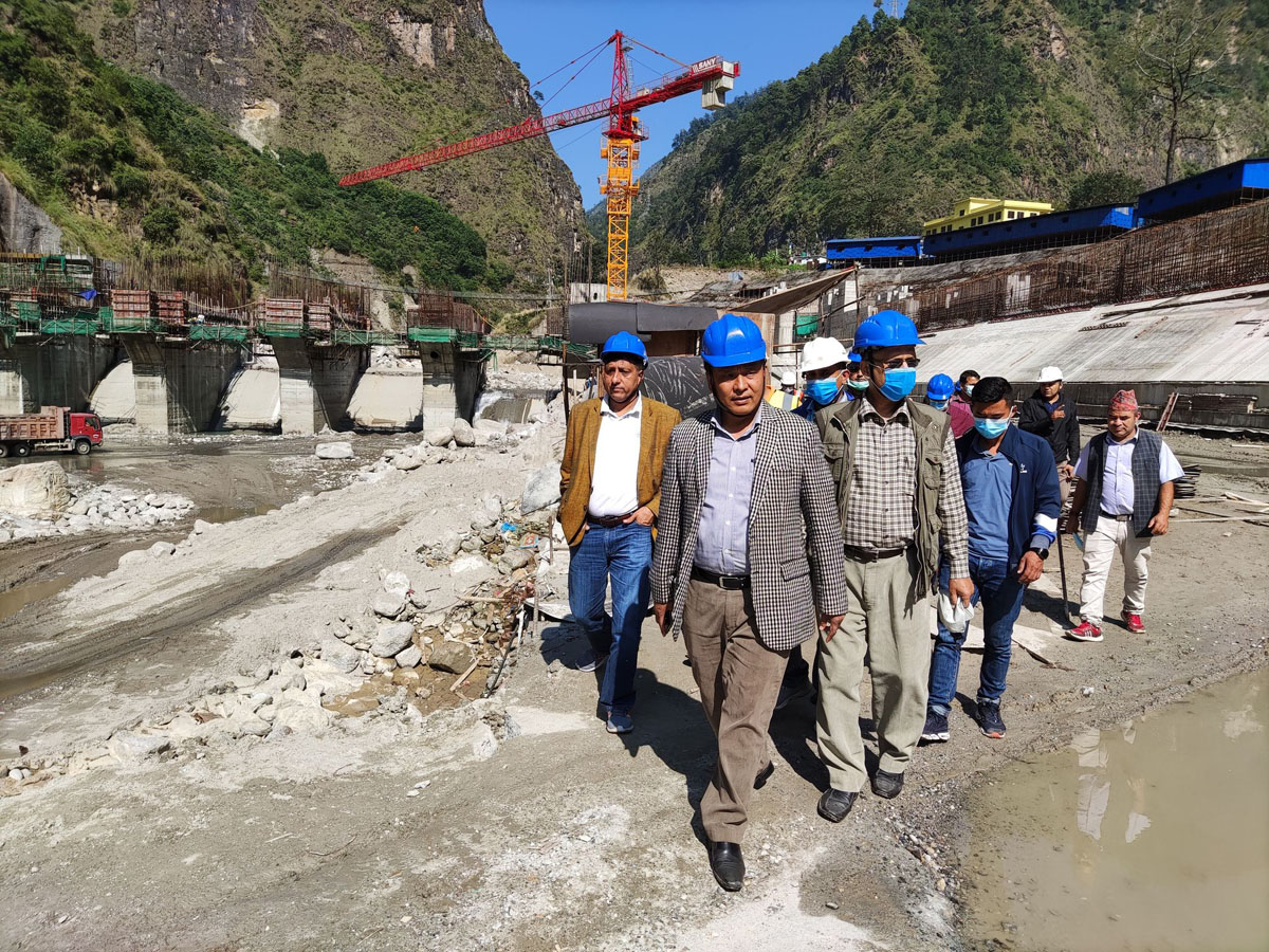 मध्य भोटेकोसी आयोजनाको निर्माण ७५ प्रतिशत सकियो