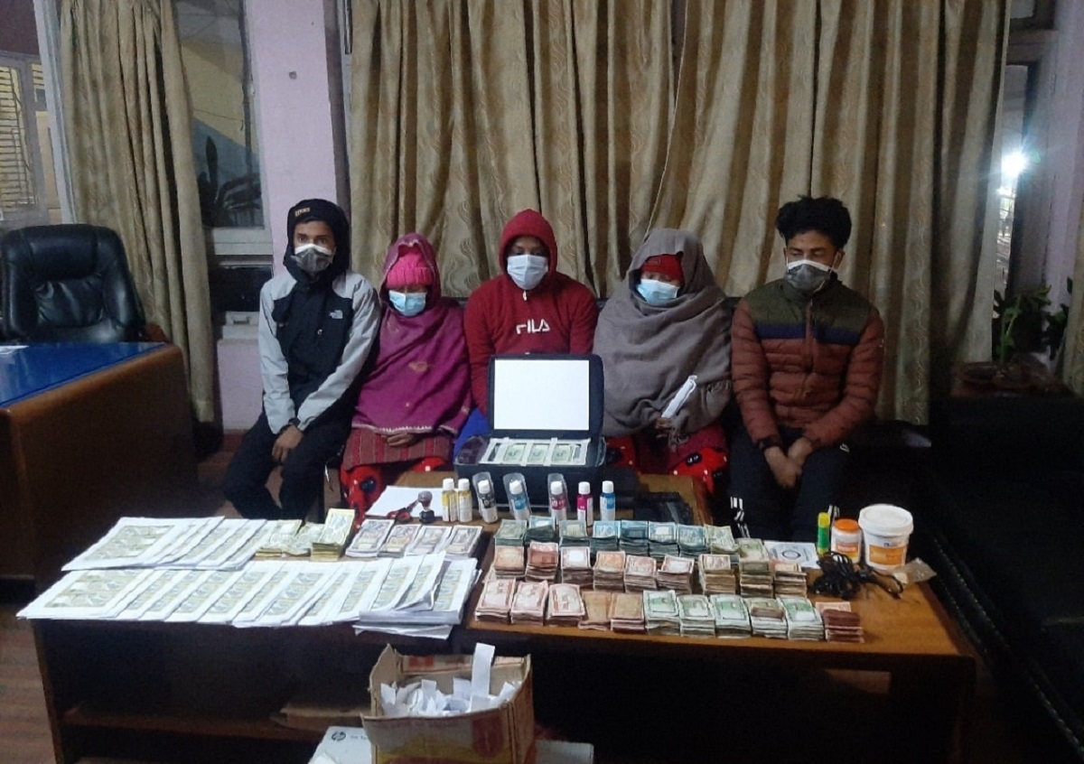 काठमाडौंको गोकर्णेश्वरबाट नेपाली नक्कली नोट ६५ हजार ३३५ सहित पाँच जना पक्राउ