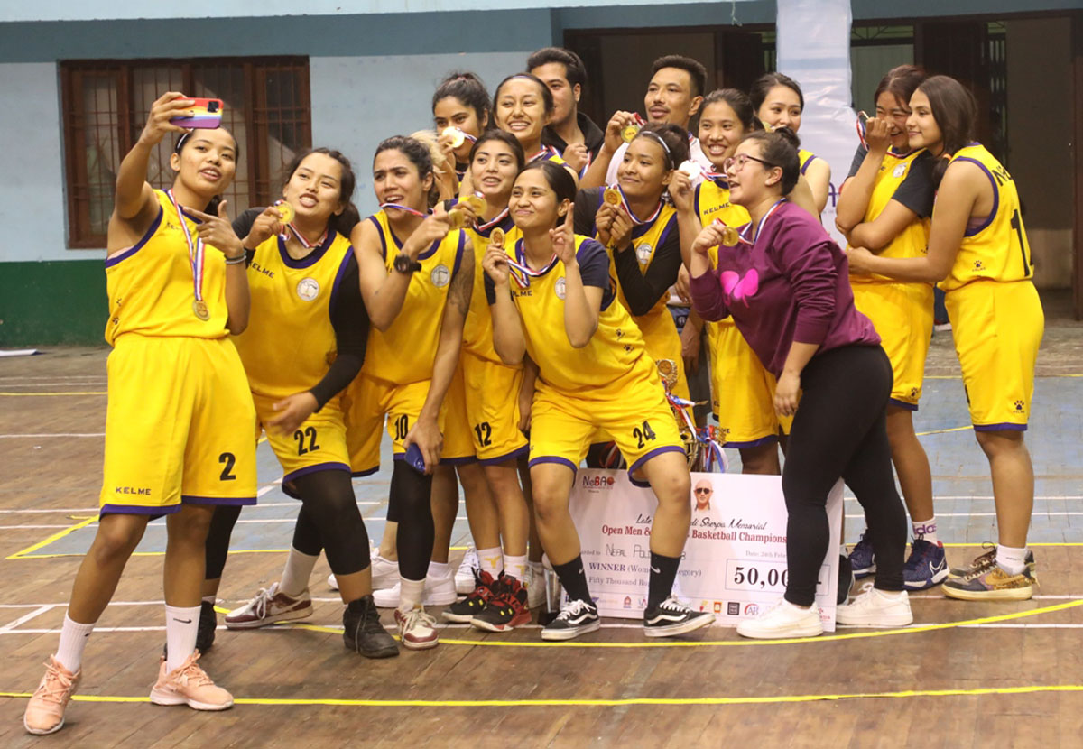 लामा टेन्डी शेर्पा स्मृति खुला बास्केटबलमा आर्मी र प्रहरी च्याम्पियन