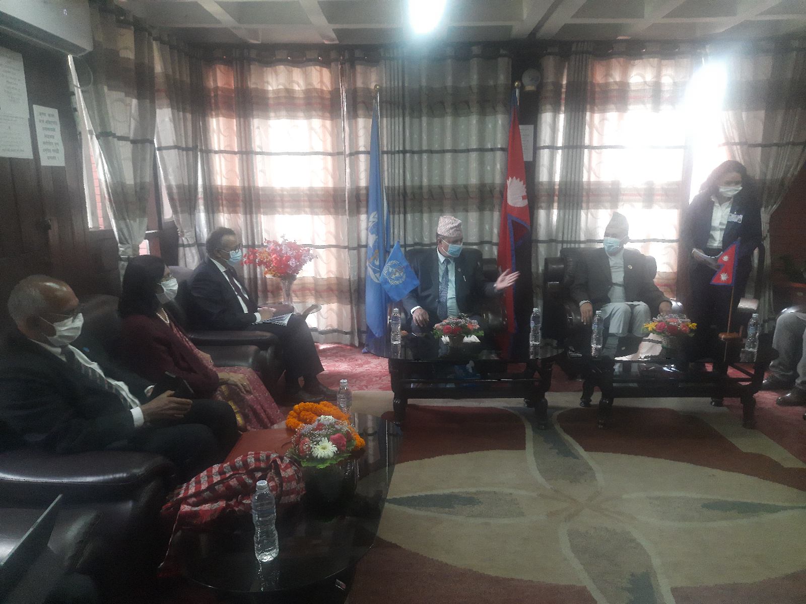 डब्लुएचओ महानिर्देशक र स्वास्थ्यमन्त्रीबीच भेटवार्ता