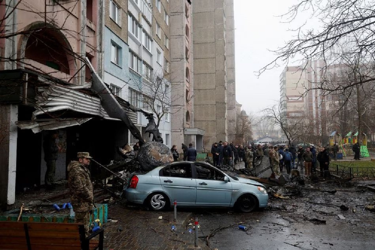हेलिकोप्टर दुर्घटनामा यूक्रेनका आन्तरिक मामिलामन्त्रीसहित १६ जनाको मृत्यु