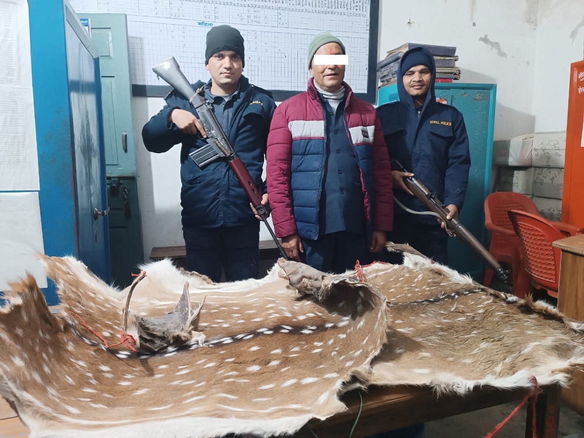 चितलको छालासहित एक जना पक्राउ